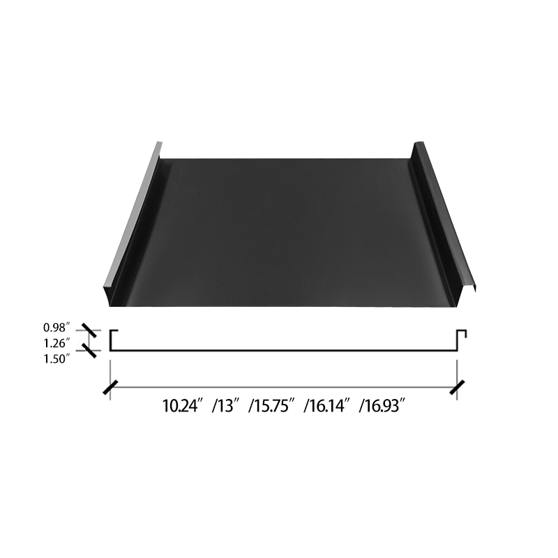 25/32/38 Model tấm lợp kim loại đường may đứng 25/32/38 Model tấm lợp kim loại đường may đứng